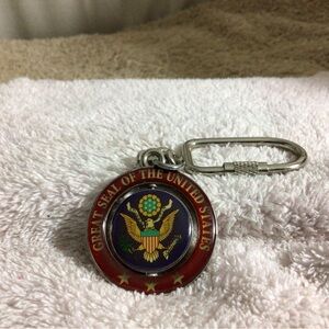Red Great Seal Keychain with Metal Clip
